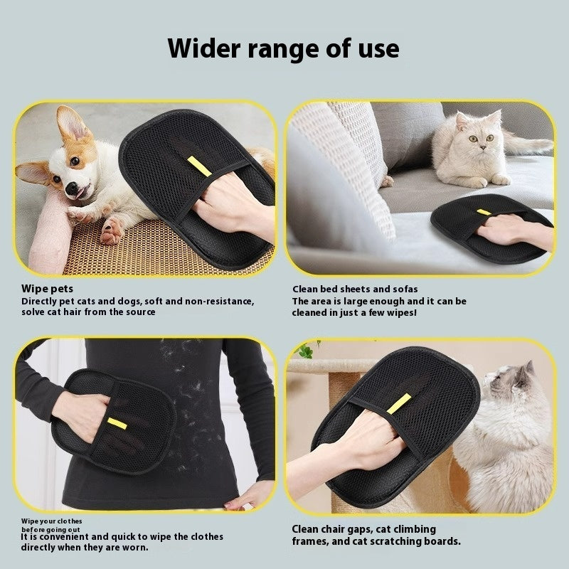Fellmagnet Handschuhe Doppelseitig für Hunde & Katzen – Atmungsaktive Haustierhaarentferner mit Anti-Statik-Funktion, Wiederverwendbar zur Fellpflege im Alltag - Bild 1