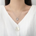 Double Love Herz-Halskette mit Zirkonia | Romantischer Schmuck für Damen - Bild 1