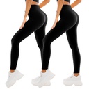2er Pack Leggings Damen High Waist - Sportleggins Elastisch Yogahose Blickdicht Fitness Gym Yoga - Bild 8