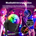 Discokugel Lights LED Musikgesteuerte 360° Rotierende Ball Lights 3W - Bild 1