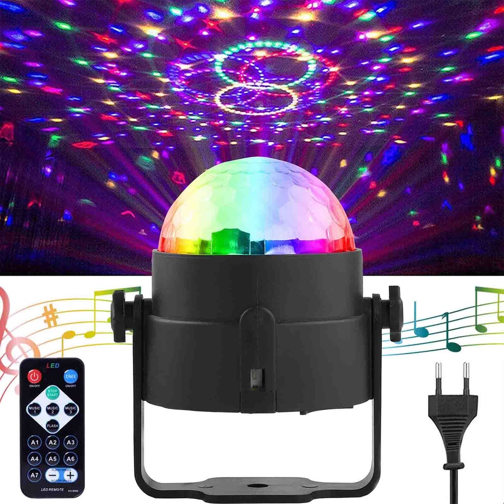 Discokugel Lights LED Musikgesteuerte 360° Rotierende Ball Lights 3W - Bild 2