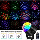 Discokugel Lights LED Musikgesteuerte 360° Rotierende Ball Lights 3W - Bild 6