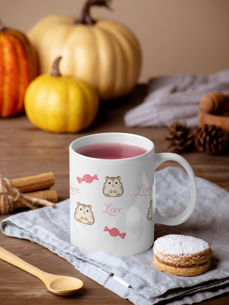 Kuscheliger Hamster-Genuss: Premium Keramiktasse mit Niedlichem Hamster-Design – 330 ml - Bild 3