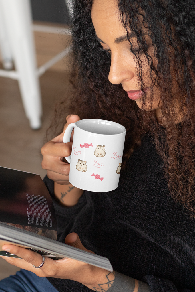 Kuscheliger Hamster-Genuss: Premium Keramiktasse mit Niedlichem Hamster-Design – 330 ml - Bild 4