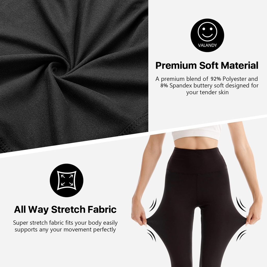 Leggings Damen High Waist - Blickdicht Leggins mit Bauchkontrolle für Sport Yoga Gym - Bild 4