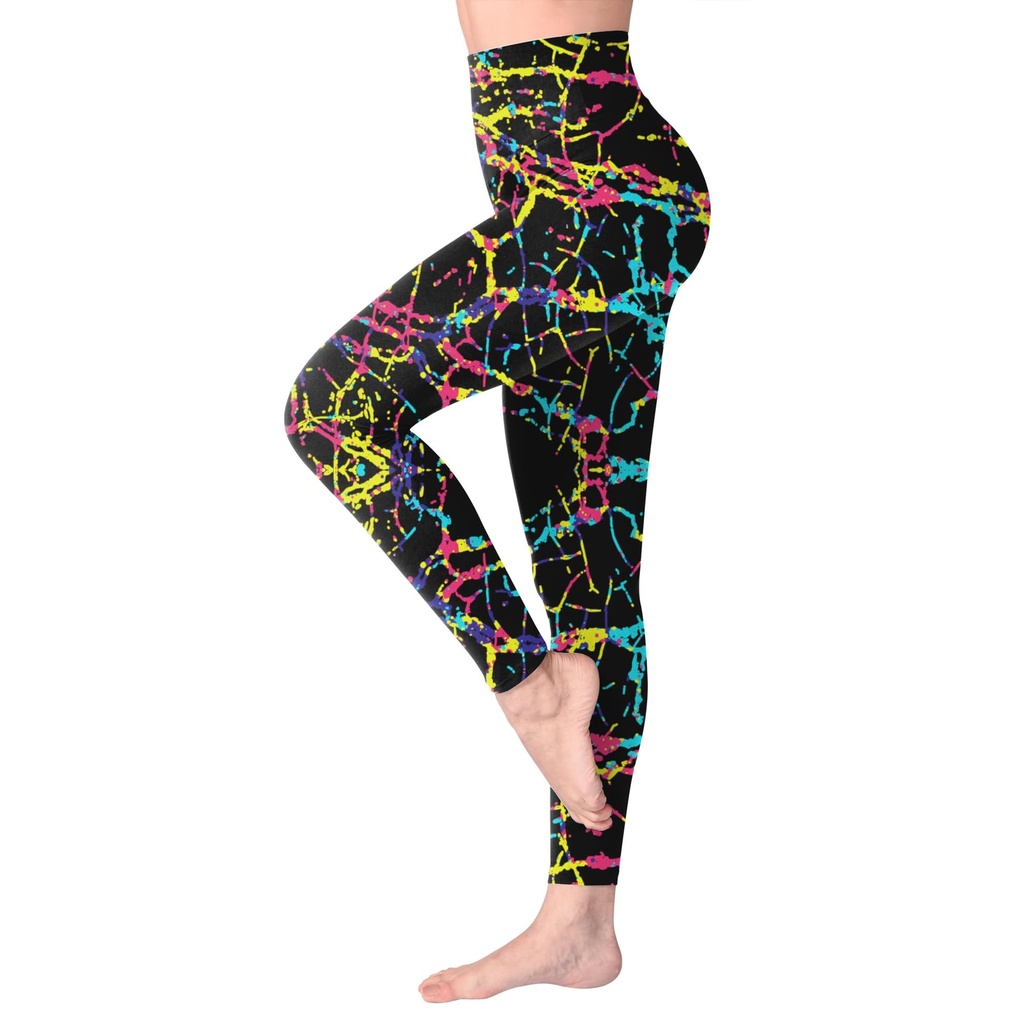Leggings Damen High Waist - Blickdicht Leggins mit Bauchkontrolle für Sport Yoga Gym - Bild 19