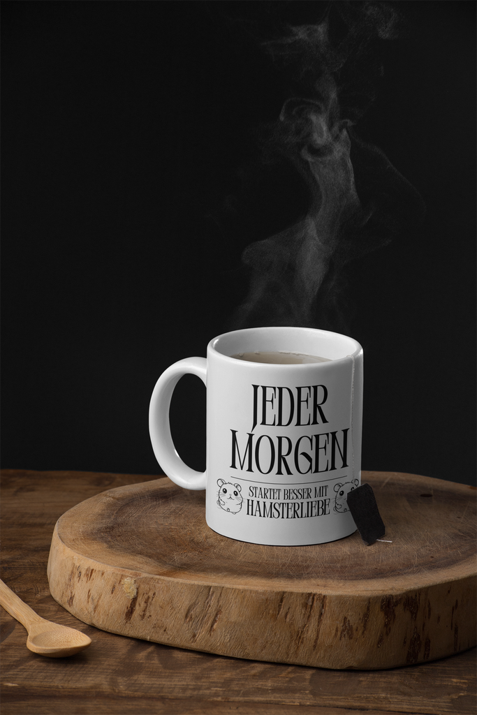 Tasse Hamster Tiere „Jeder Morgen startet besser mit Hamsterliebe!“ Tierfreunde - Bild 4