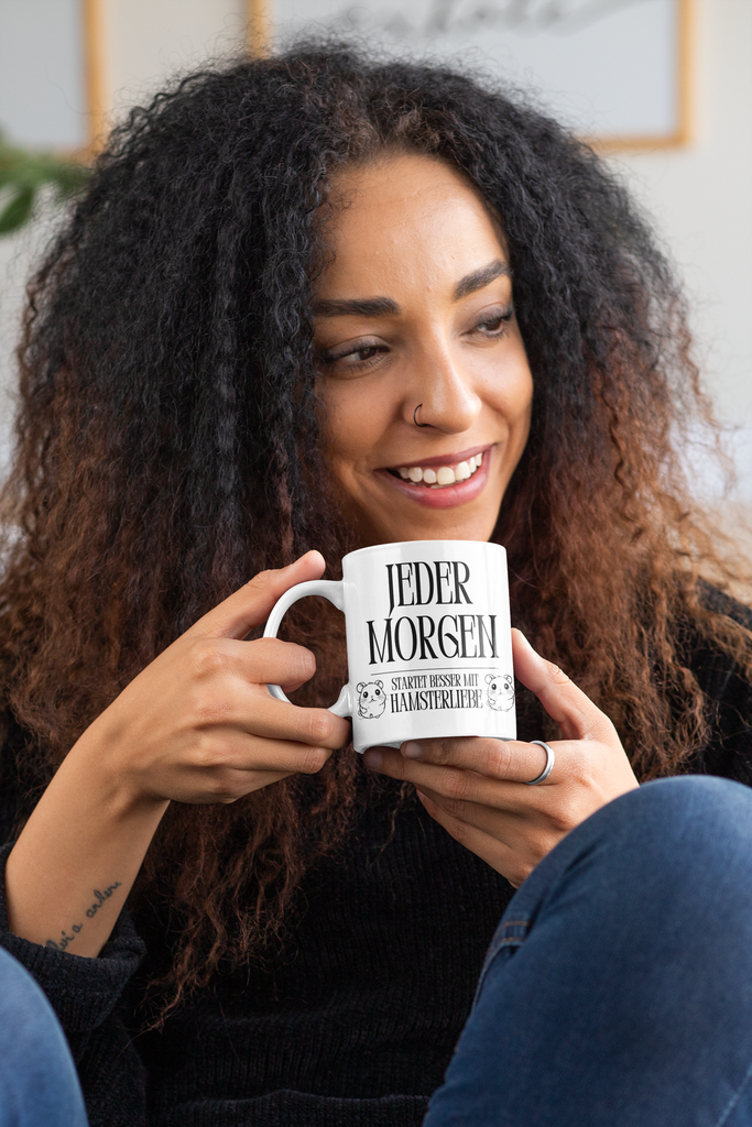 Tasse Hamster Tiere „Jeder Morgen startet besser mit Hamsterliebe!“ Tierfreunde - Bild 5