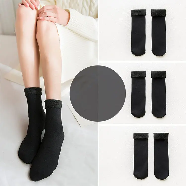 Gefütterte Socken Fleece bunte Farben Winter Schnee Warm - 6.webp