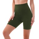 Radlerhose Damen Kurz High Waist Shorts Leggings für Sommer Fitness Sport Yoga - Bild 10