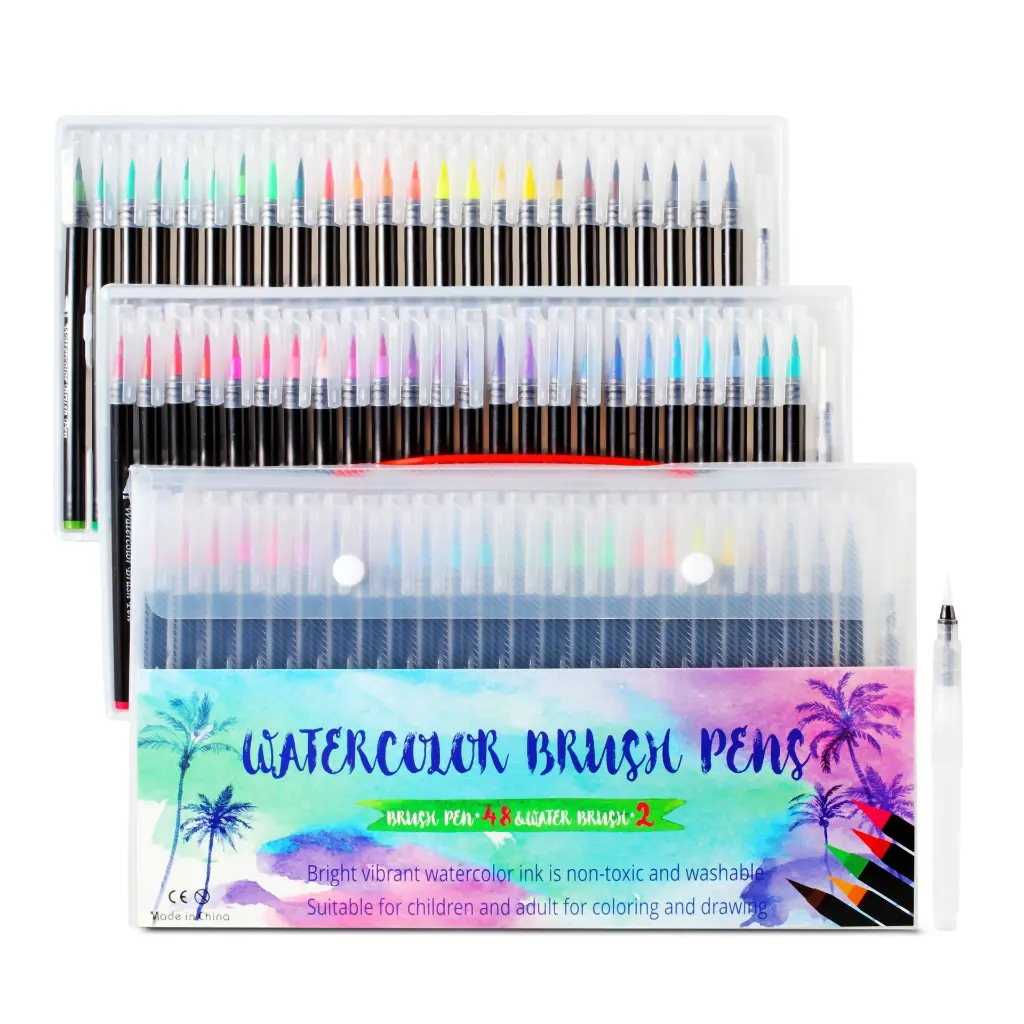 Pinselstifte Aquarellstifte Mit Befüllbaren Wassertankpinsel Malerei Set 12  24  48  72 Farben - 10.webp