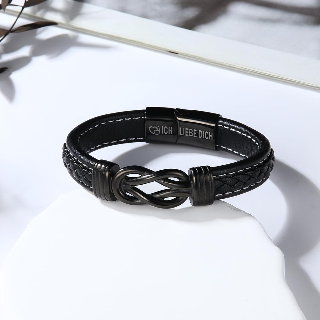 An Meinen Mann Armband - Geburtstagsgeschenk Für Männer Söhne, Lederarmband, Geschenke Für Weihnachten