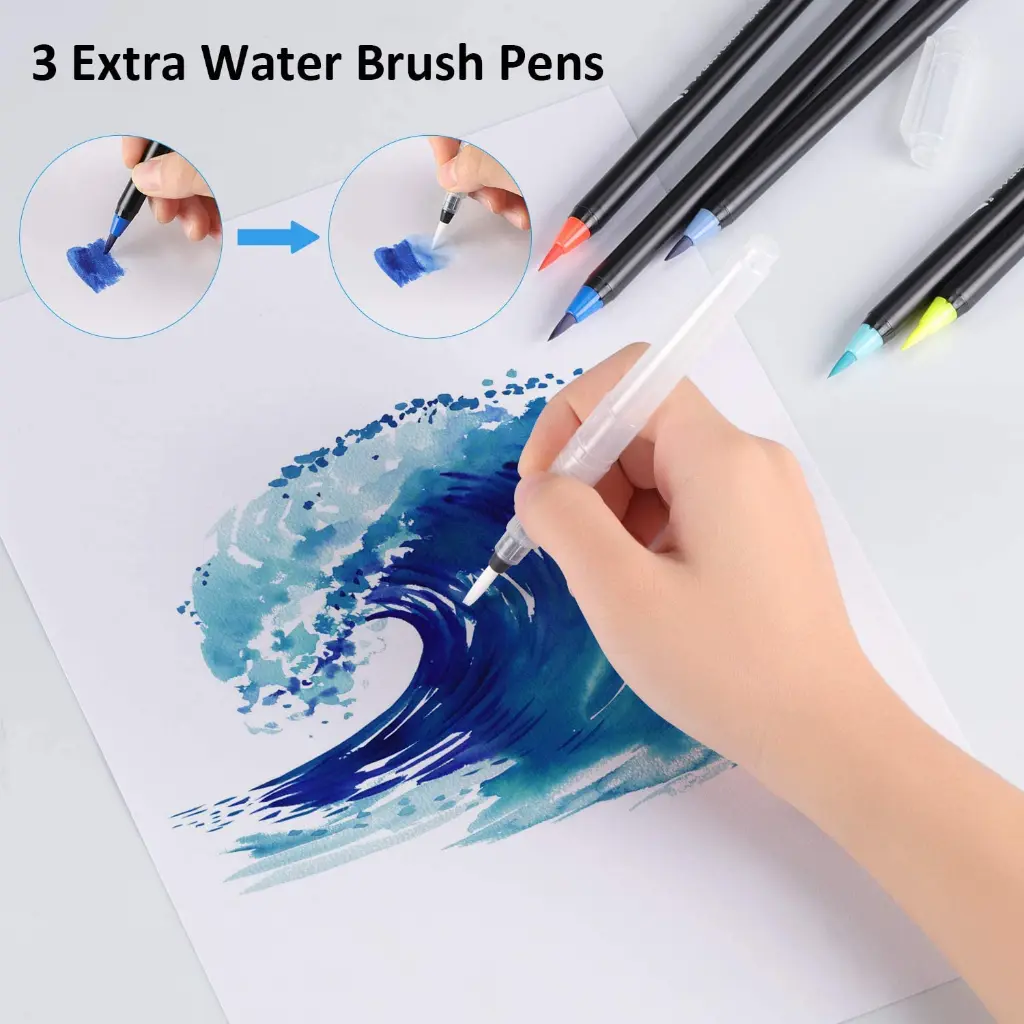 Pinselstifte Aquarellstifte Mit Befüllbaren Wassertankpinsel Malerei Set 12  24  48  72 Farben - 5.webp