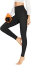 Thermo Leggings Damen Gefüttert Im Winter, High Waist Thermoleggings Warm Thermohose Blickdicht Strumpfhose Für Sport