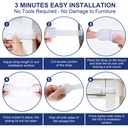 10 Stück Kindersicherung Für Schrank Und Schubladen, Schubladensicherung Für Baby Und Kinder Mit 3M Kleber Ohne Bohren - Weiß