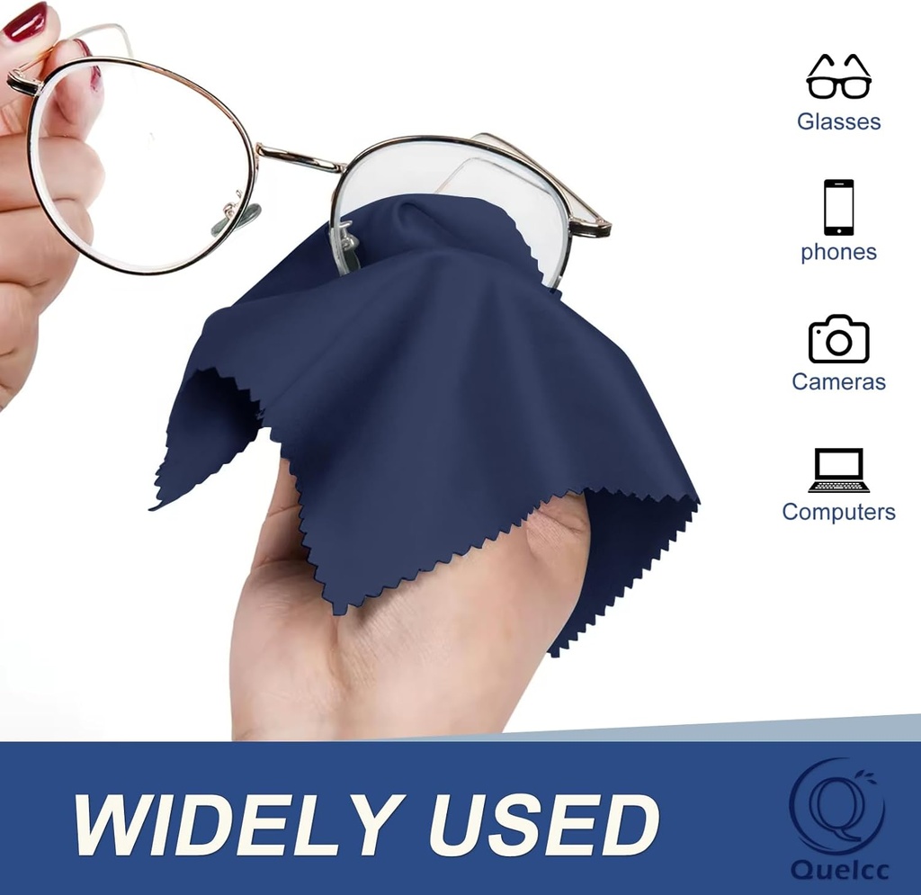 10 Stück Brillenputztücher, Mikrofaser Reinigungstuch, Microfaser Display Reinigungstuch, Für Brillen, Bildschirme, Kamera-Mikrofasertuch (15 X 18Cm) - Bild 3