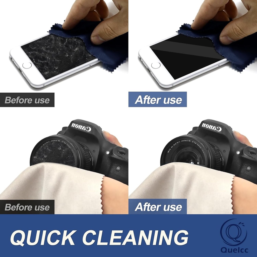 10 Stück Brillenputztücher, Mikrofaser Reinigungstuch, Microfaser Display Reinigungstuch, Für Brillen, Bildschirme, Kamera-Mikrofasertuch (15 X 18Cm) - Bild 5