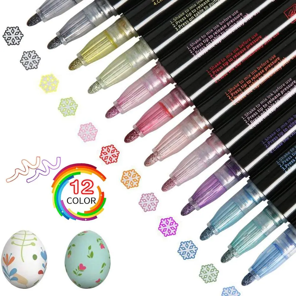 Glossy Magische Stifte Outline für Kinder 12 Farben Set