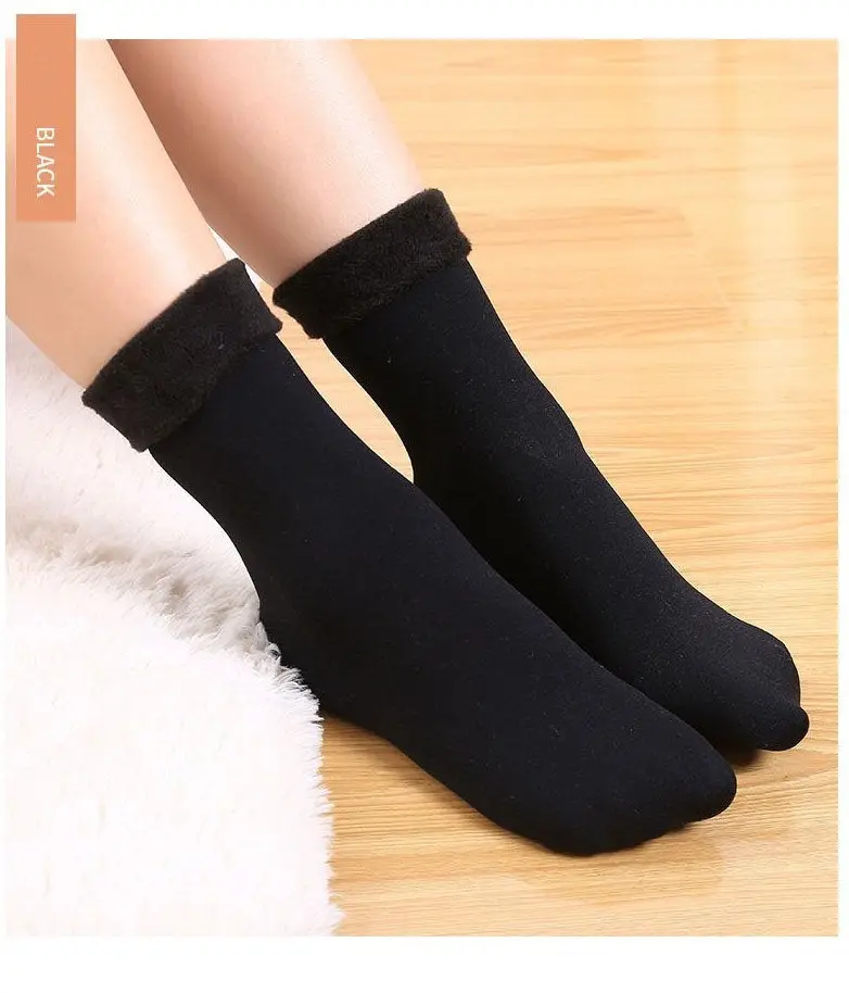 Gefütterte Socken Fleece bunte Farben Winter Schnee Warm