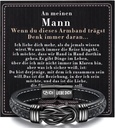 An Meinen Mann Armband - Geburtstagsgeschenk Für Männer Söhne, Lederarmband, Geschenke Für Weihnachten