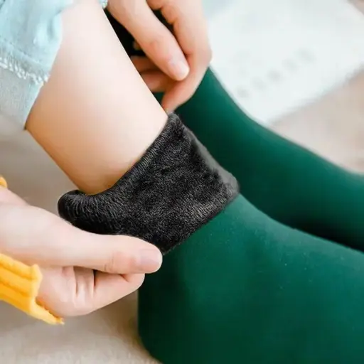 Gefütterte Socken Fleece bunte Farben Winter Schnee Warm