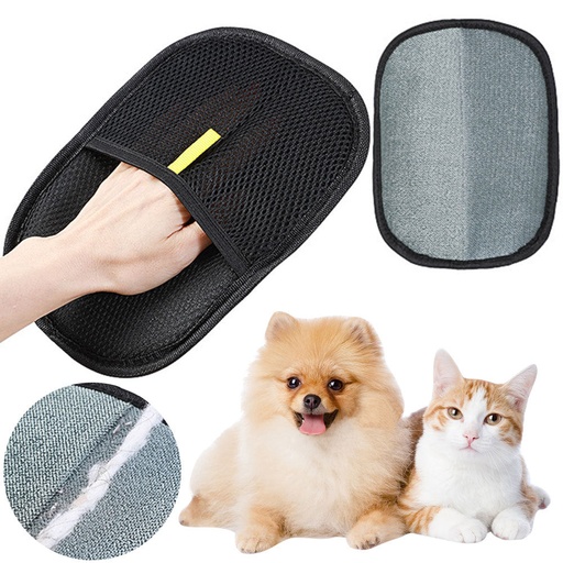 [CJYD233200801AZ] Fellmagnet Handschuhe Doppelseitig für Hunde & Katzen – Atmungsaktive Haustierhaarentferner mit Anti-Statik-Funktion, Wiederverwendbar zur Fellpflege im Alltag