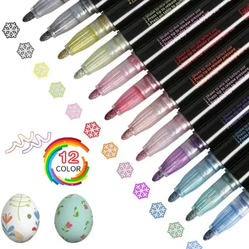 [107-GMS] Glossy Magische Stifte Outline für Kinder 12 Farben Set