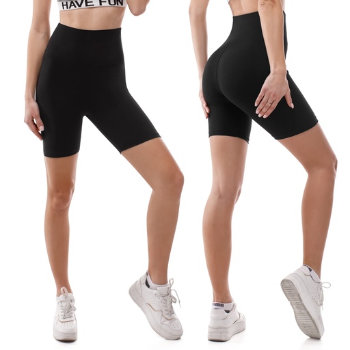 Radlerhose Damen Kurz High Waist Shorts Leggings für Sommer Fitness Sport Yoga